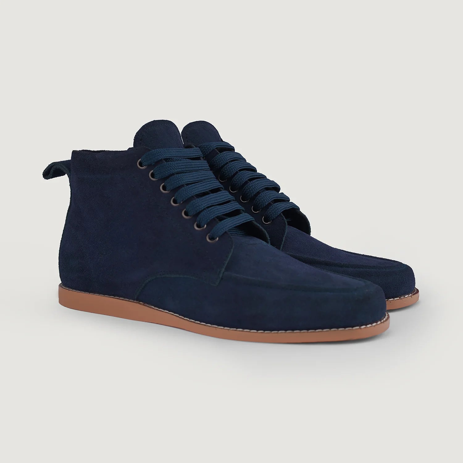 Orlaven Bearman Moc Toe Blue Suede Boots footwear image 1