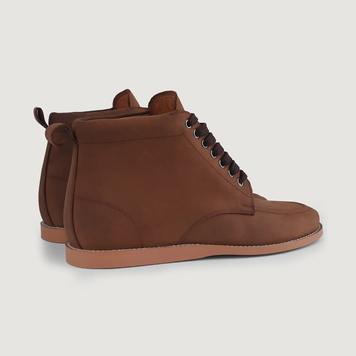 Orlaven Bearman Moc Toe Pull-up Brown Leather Boots footwear image 5