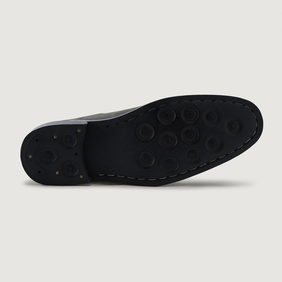 Clarkson Chelsea Grey Nubuck Leather Boots - StudGuard - Reinforced Heel Counter & Precision Double-Row Stitching Detail