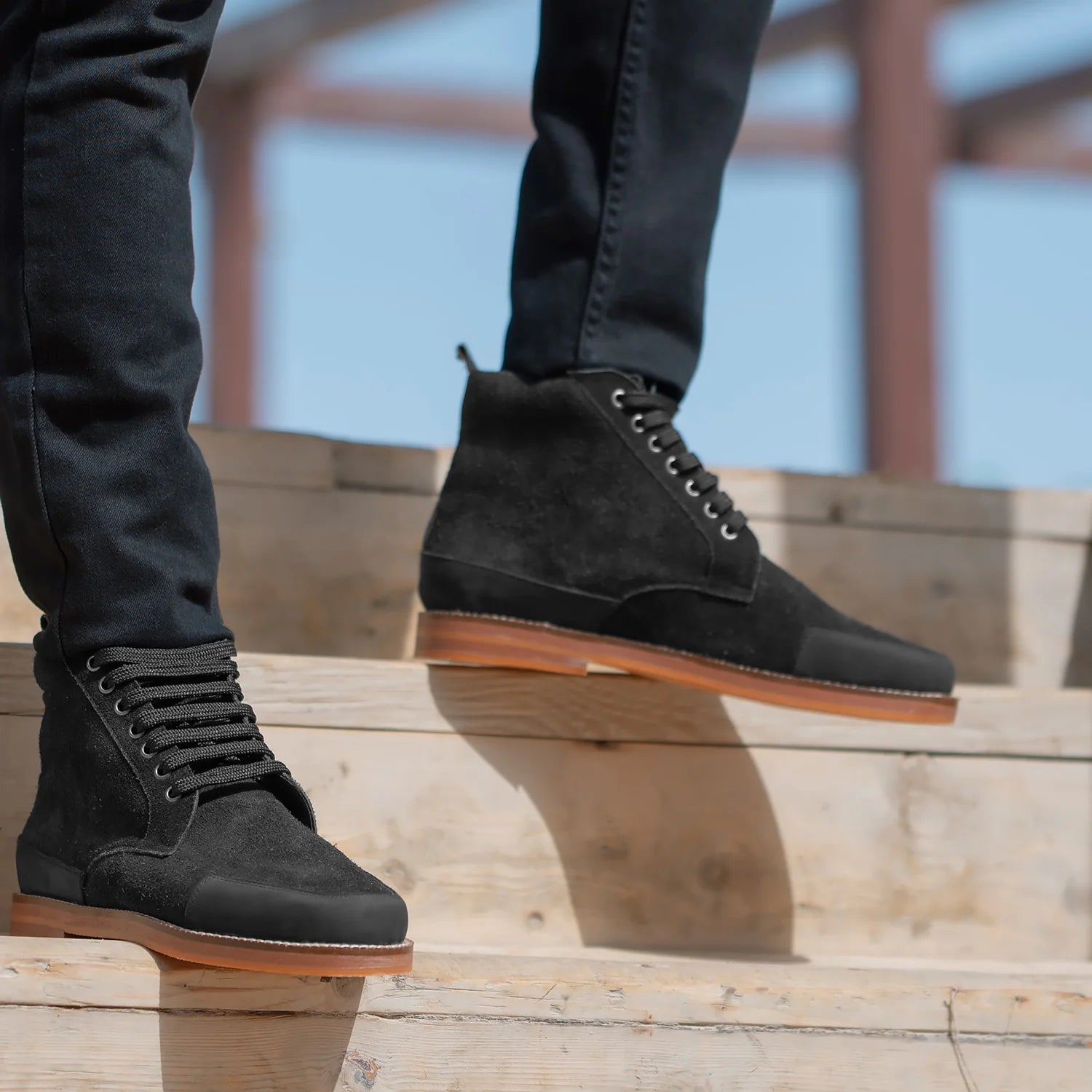 Orlaven Carnell Moc Toe Black Suede Boots footwear image 9