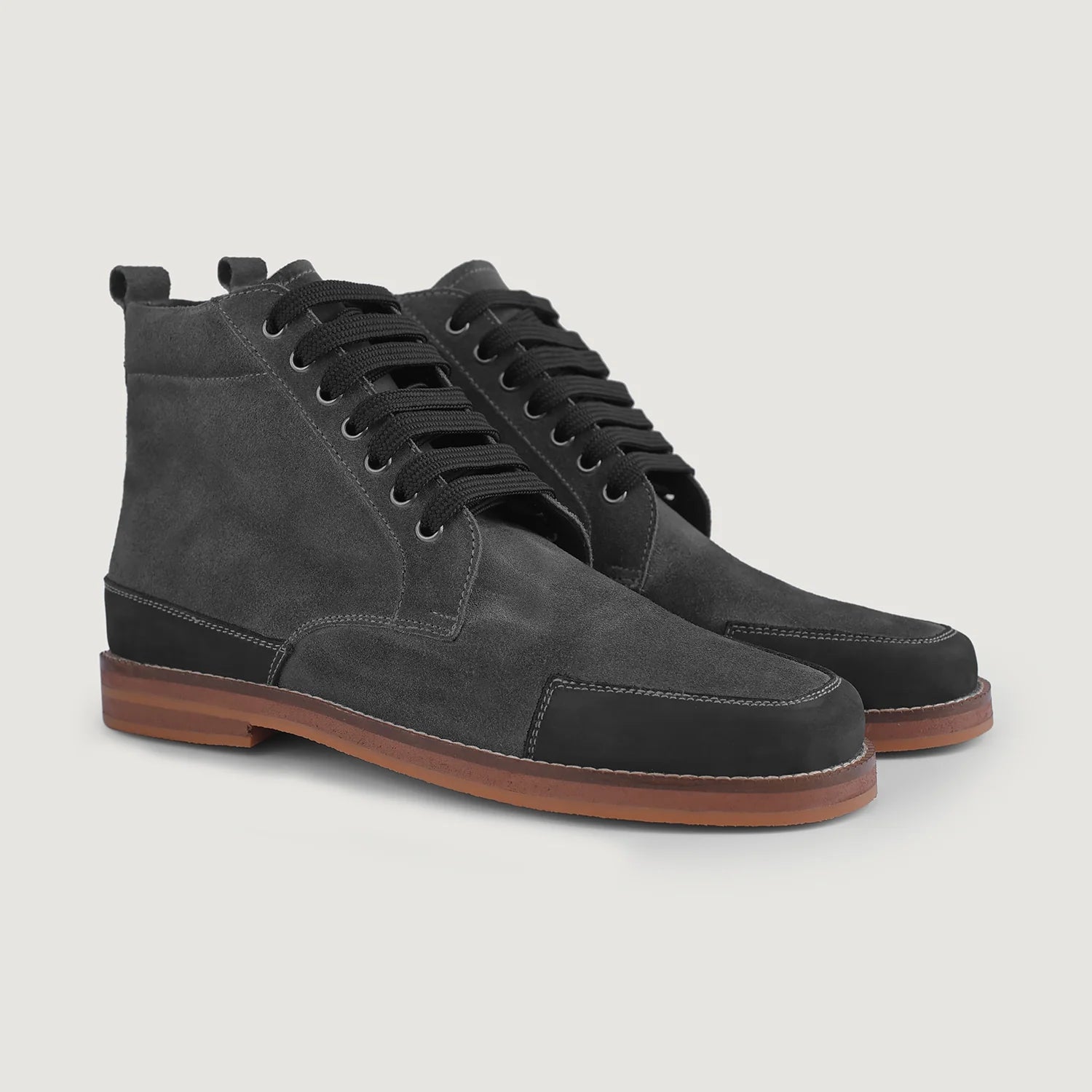 Orlaven Carnell Moc Toe Grey Suede Boots footwear image 5