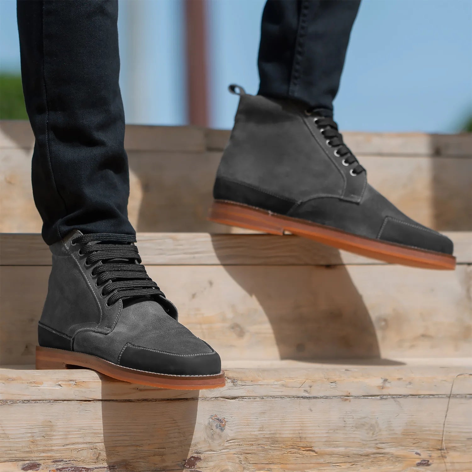 Orlaven Carnell Moc Toe Grey Suede Boots footwear image 3