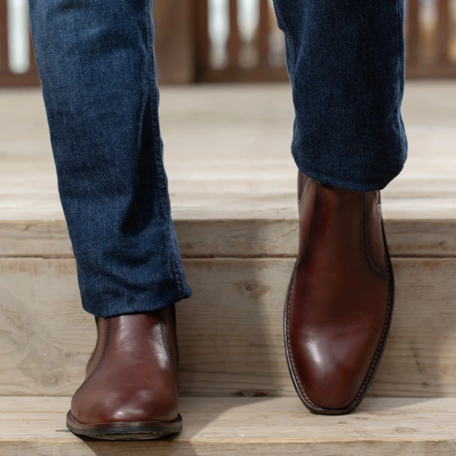 Orlaven Clarkson Chelsea Brown Burnished Leather Boots - StudGuard footwear image 6