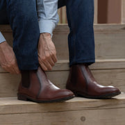 Orlaven Clarkson Chelsea Brown Burnished Leather Boots - StudGuard footwear image 10