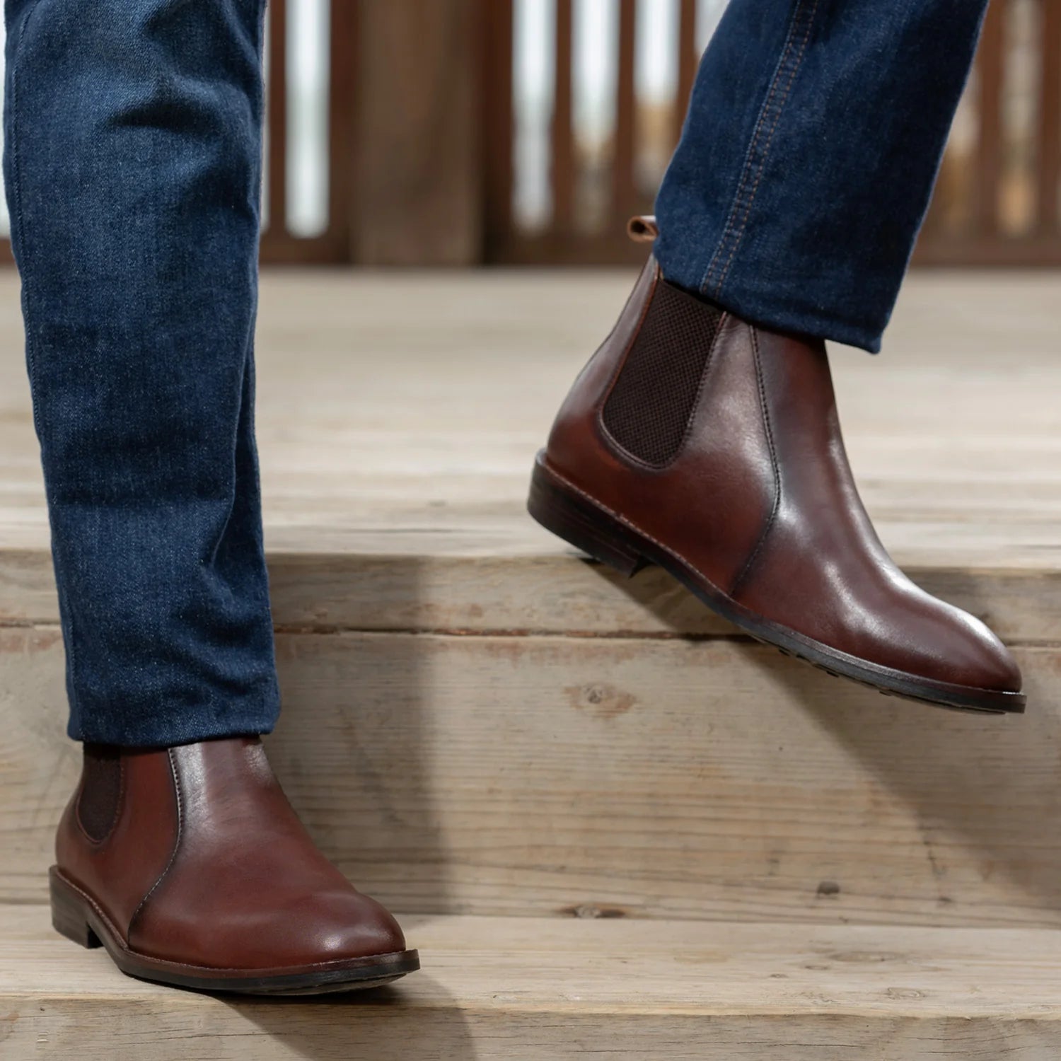 Orlaven Clarkson Chelsea Brown Burnished Leather Boots - StudGuard footwear image 9