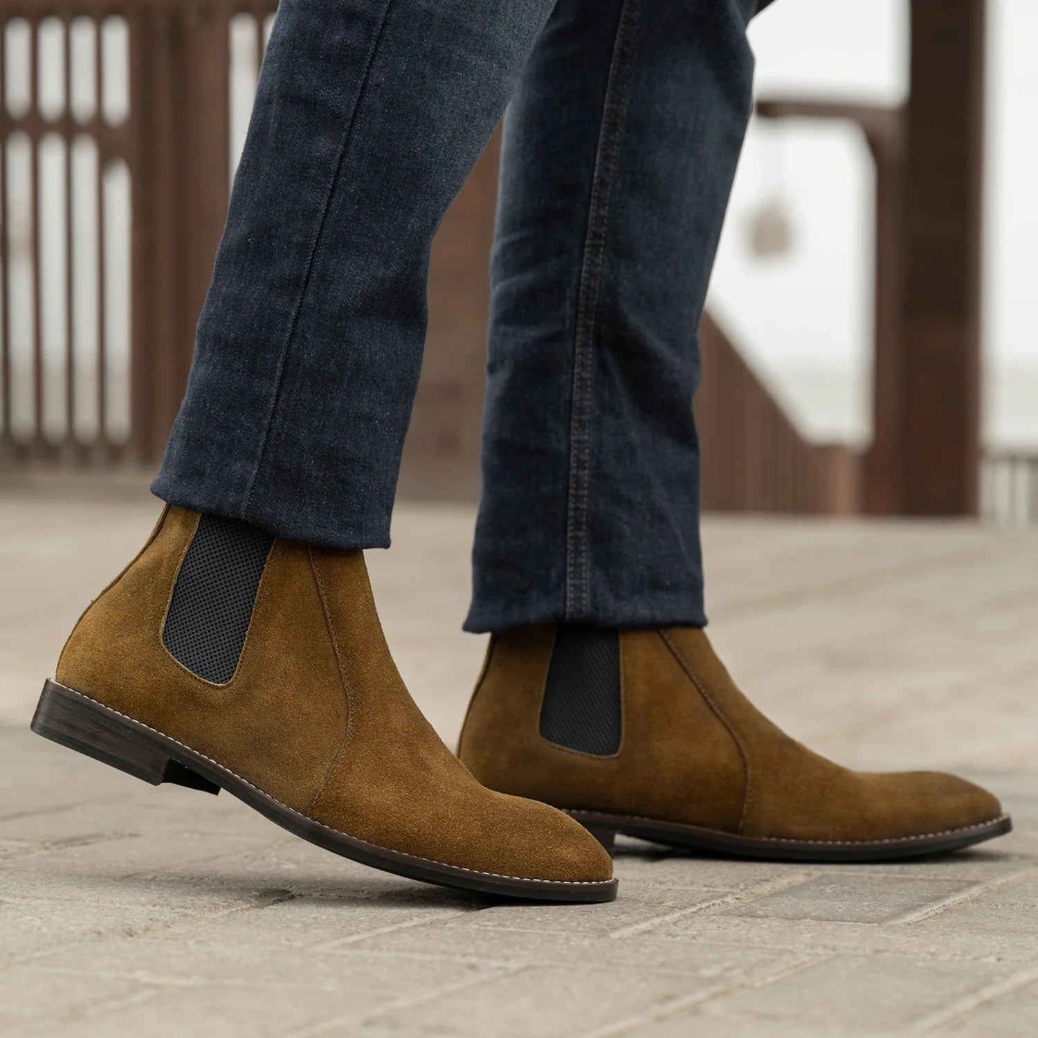 Orlaven Clarkson Chelsea Brown Suede Leather Boots - StudGuard footwear image 7