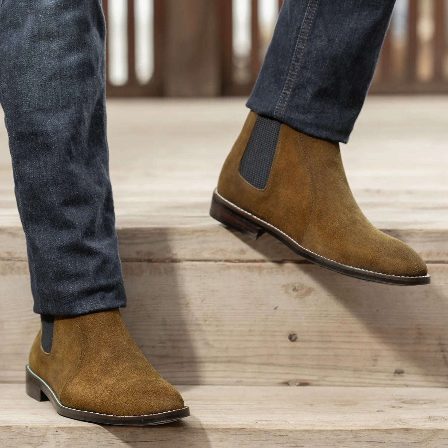 Orlaven Clarkson Chelsea Brown Suede Leather Boots - StudGuard footwear image 9
