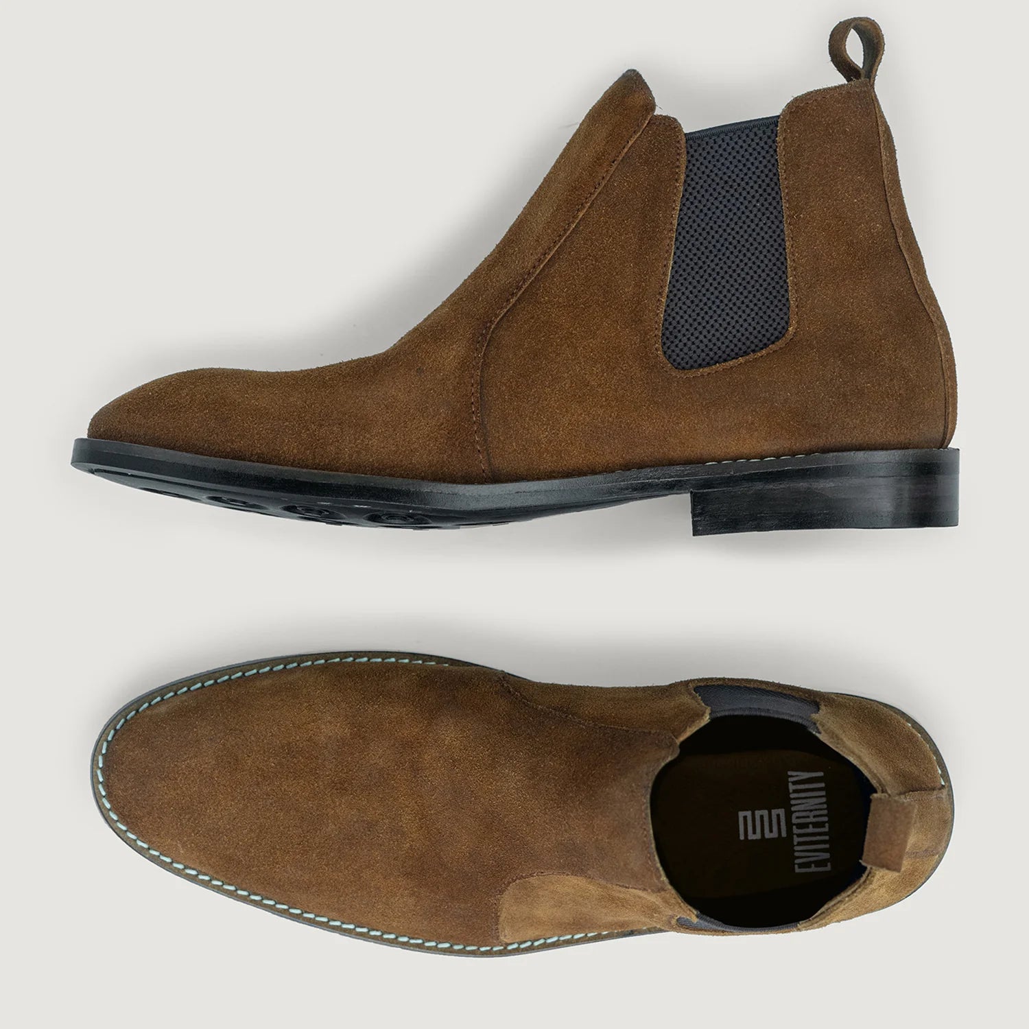 Orlaven Clarkson Chelsea Brown Suede Leather Boots - StudGuard footwear image 3