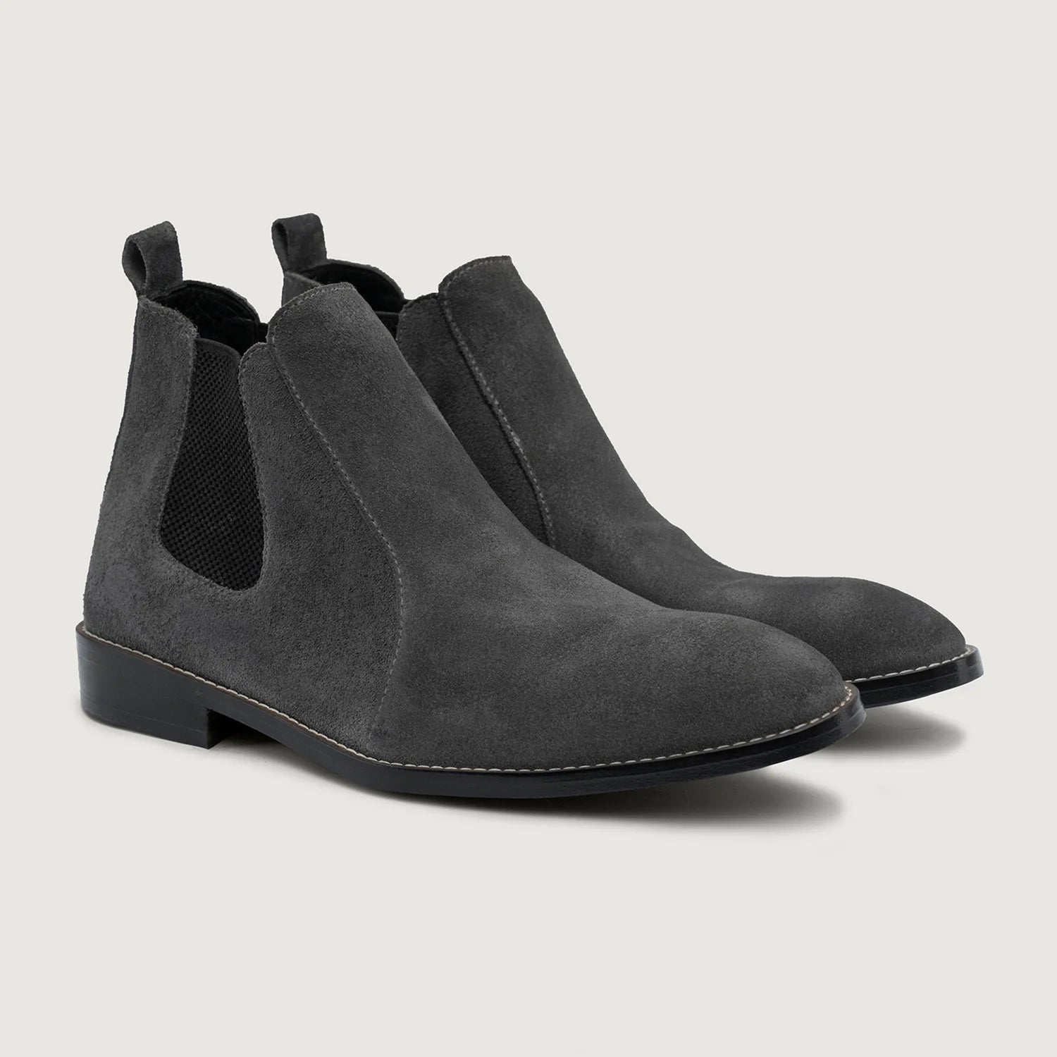 Orlaven Clarkson Chelsea Grey Suede Leather Boots - StudGuard footwear image 1