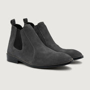 Orlaven Clarkson Chelsea Grey Suede Leather Boots - StudGuard footwear image 1