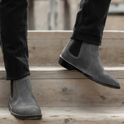 Orlaven Clarkson Chelsea Grey Suede Leather Boots - StudGuard footwear image 9