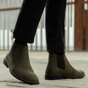 Orlaven Clarkson Chelsea Olive Pullup Leather Boots - StudGuard footwear image 8