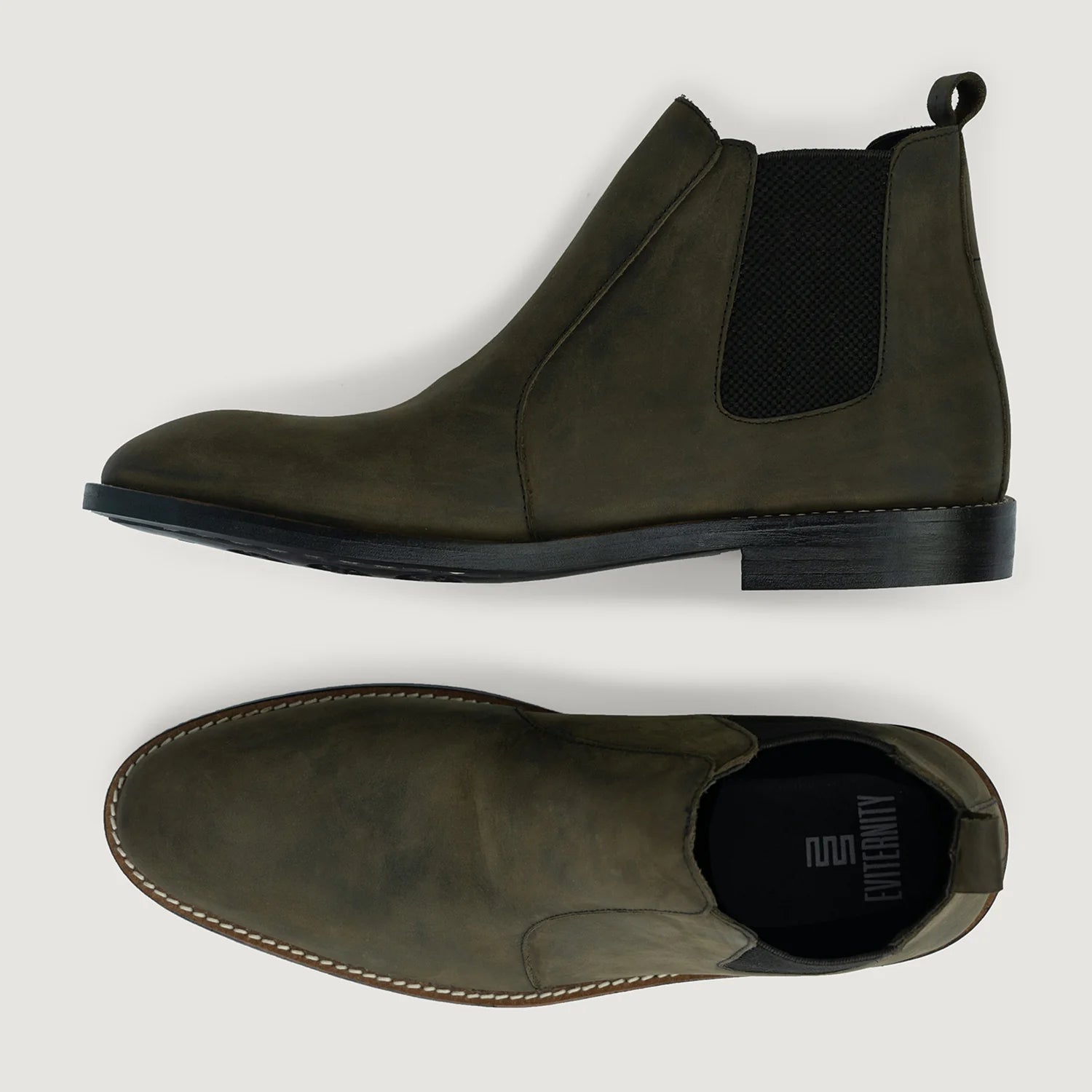 Orlaven Clarkson Chelsea Olive Pullup Leather Boots - StudGuard footwear image 3