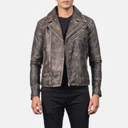 Danny Quilted Brown Leather Biker Jacket