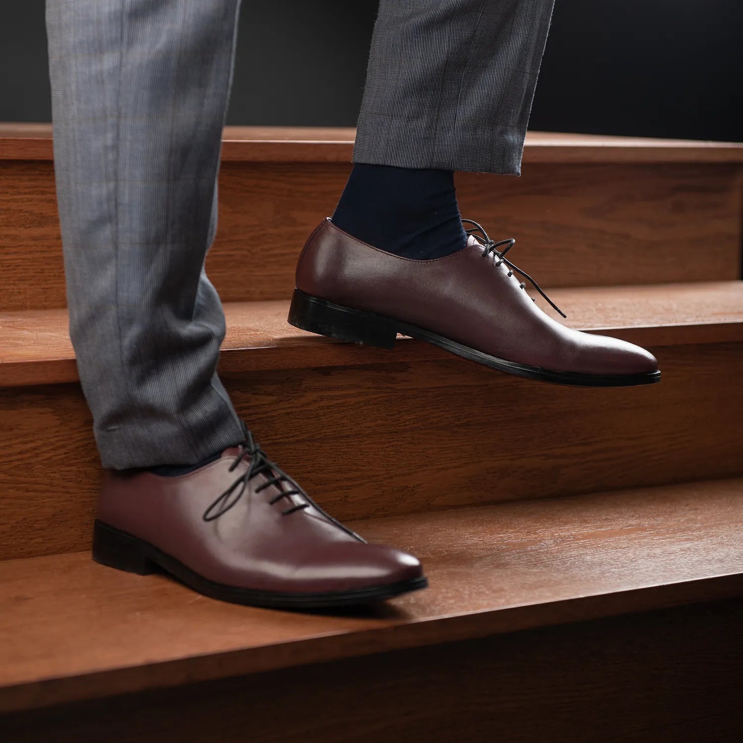 Orlaven Director Wholecut Maroon Leather Shoes footwear image 10