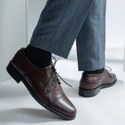 Orlaven Dirk Brogues Derby Brown Leather Shoes - StudGuard footwear image 7