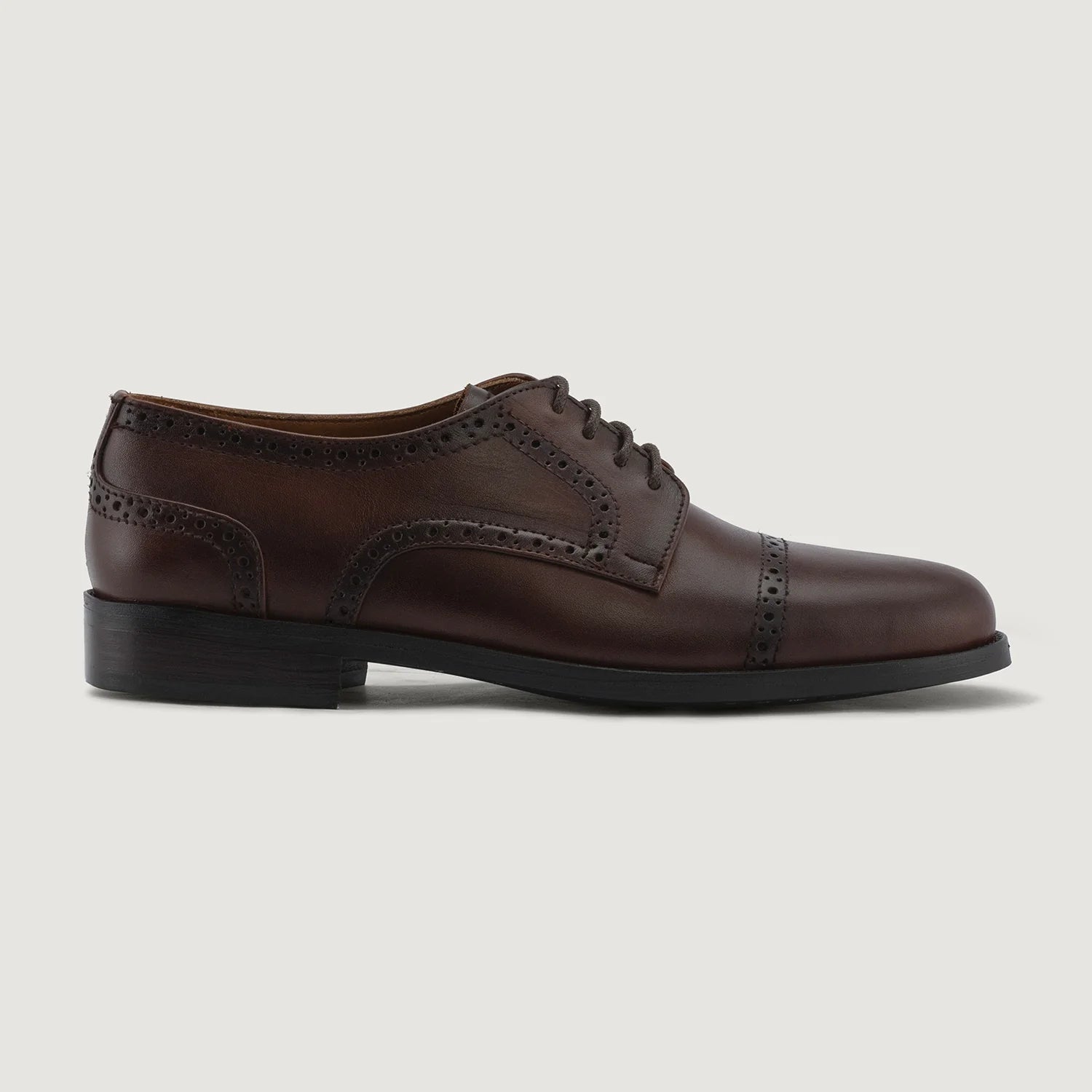 Orlaven Dirk Brogues Derby Brown Leather Shoes - StudGuard footwear image 2