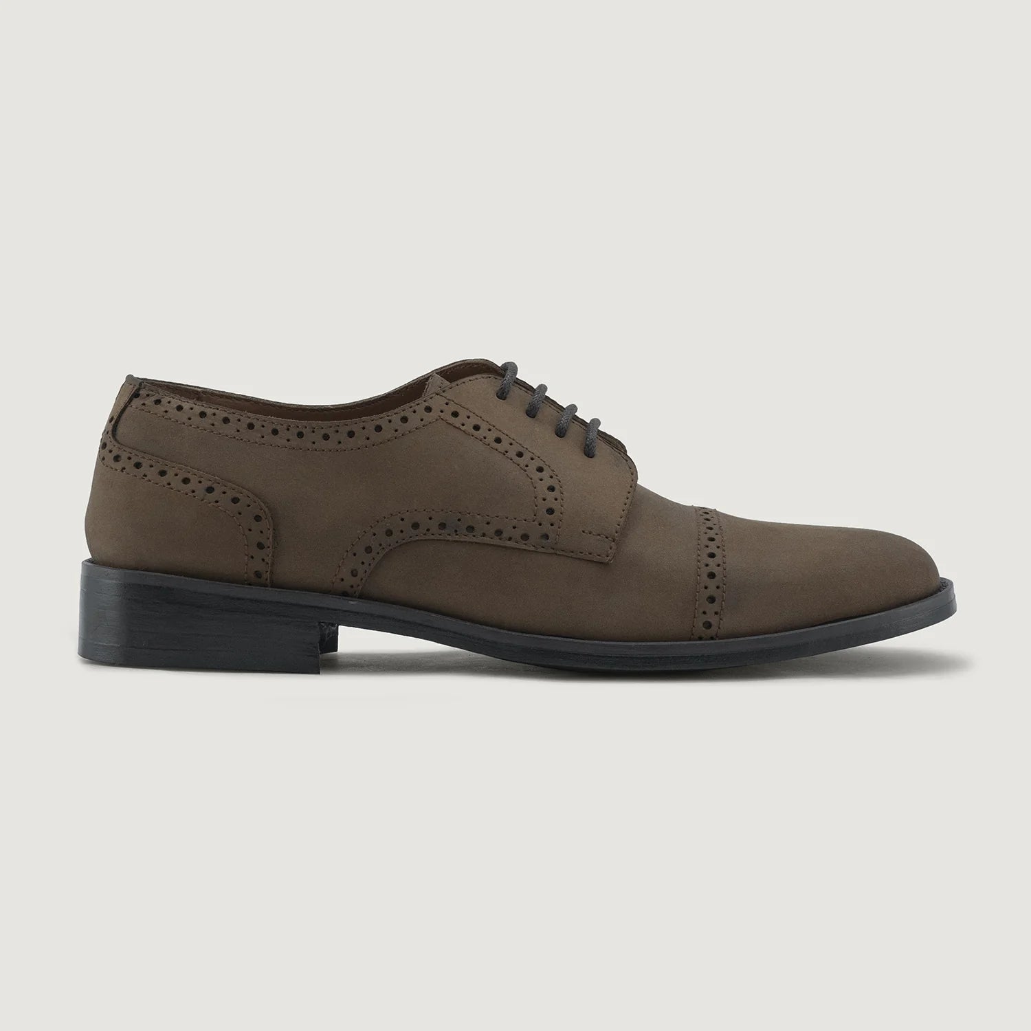 Orlaven Dirk Brogues Derby Brown Oil Pullup Leather Shoes - StudGuard footwear image 2