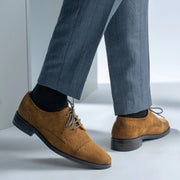 Orlaven Dirk Brogues Derby Brown Suede Leather Shoes - StudGuard footwear image 8