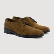 Orlaven Dirk Brogues Derby Brown Suede Leather Shoes - StudGuard footwear image 1