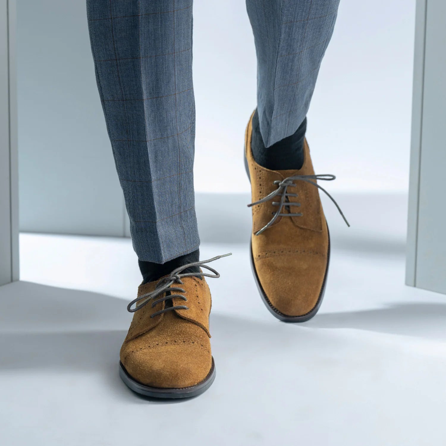 Orlaven Dirk Brogues Derby Brown Suede Leather Shoes - StudGuard footwear image 5