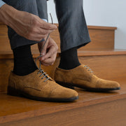 Orlaven Dirk Brogues Derby Brown Suede Leather Shoes - StudGuard footwear image 10