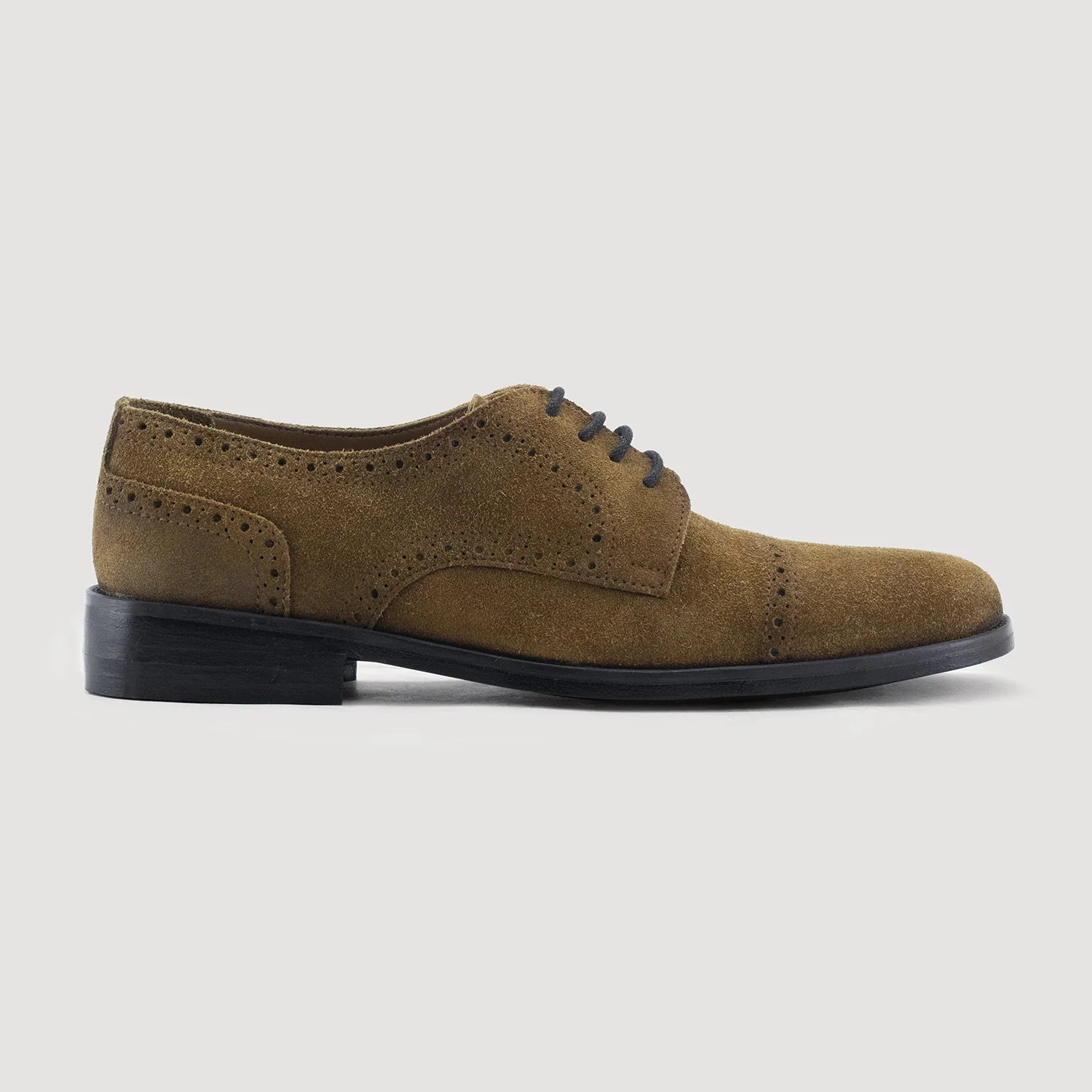 Orlaven Dirk Brogues Derby Brown Suede Leather Shoes - StudGuard footwear image 2