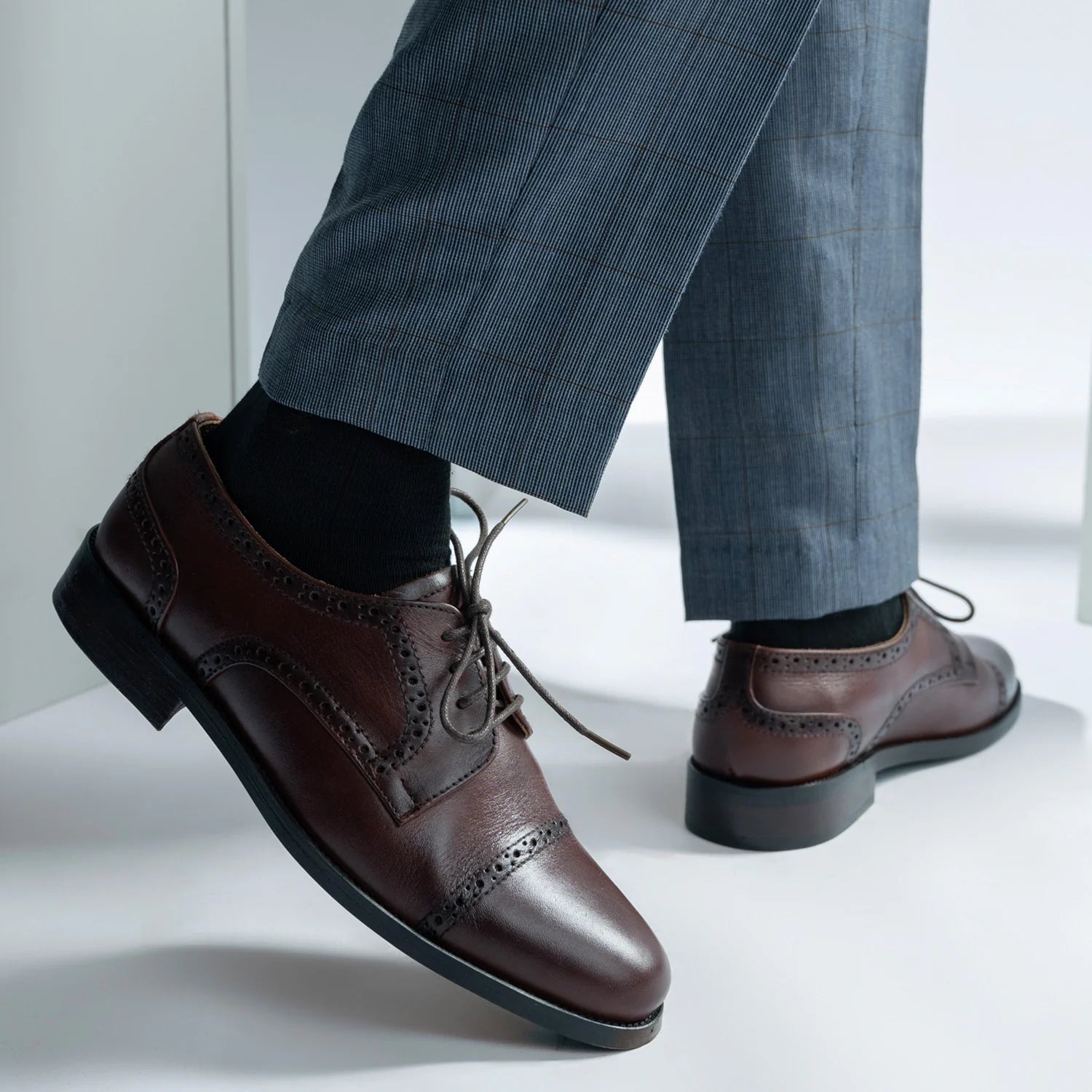 Orlaven Dirk Brogues Derby Burnished Brown Leather Shoes footwear image 9