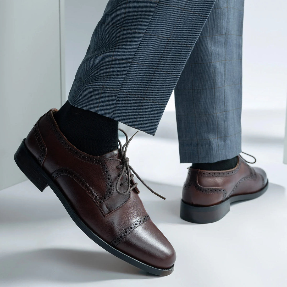 Orlaven Dirk Brogues Derby Burnished Brown Leather Shoes footwear image 9