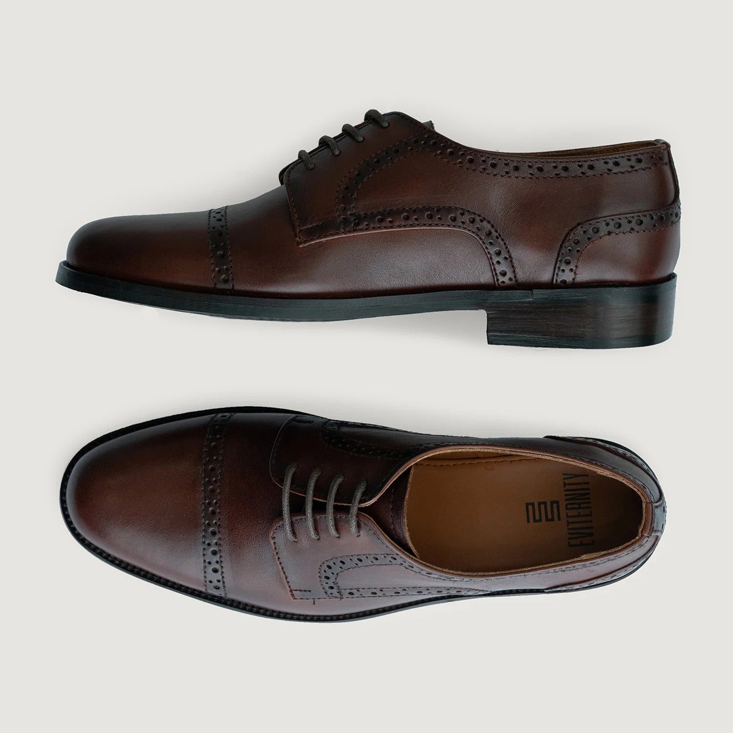 Orlaven Dirk Brogues Derby Burnished Brown Leather Shoes footwear image 3