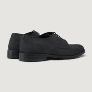 Orlaven Dirk Brogues Derby Matte Black Nubuck Leather Shoes - StudGuard footwear image 4