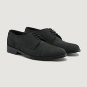 Orlaven Dirk Brogues Derby Matte Black Nubuck Leather Shoes - StudGuard footwear image 1