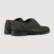 Orlaven Dirk Brogues Derby Olive Oil Pullup Leather Shoes - StudGuard footwear image 4