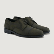 Orlaven Dirk Brogues Derby Olive Oil Pullup Leather Shoes - StudGuard footwear image 1
