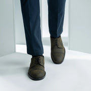 Orlaven Dirk Brogues Derby Olive Oil Pullup Leather Shoes - StudGuard footwear image 6