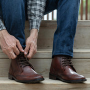 Orlaven Duster Brogues Derby Brown Burnished Leather Boots - StudGuard footwear image 10