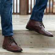 Orlaven Duster Brogues Derby Brown Burnished Leather Boots - StudGuard footwear image 9