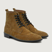 Orlaven Duster Brogues Derby Brown Suede Leather Boots - StudGuard footwear image 1