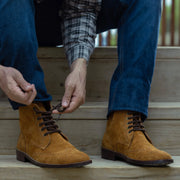 Orlaven Duster Brogues Derby Brown Suede Leather Boots - StudGuard footwear image 10