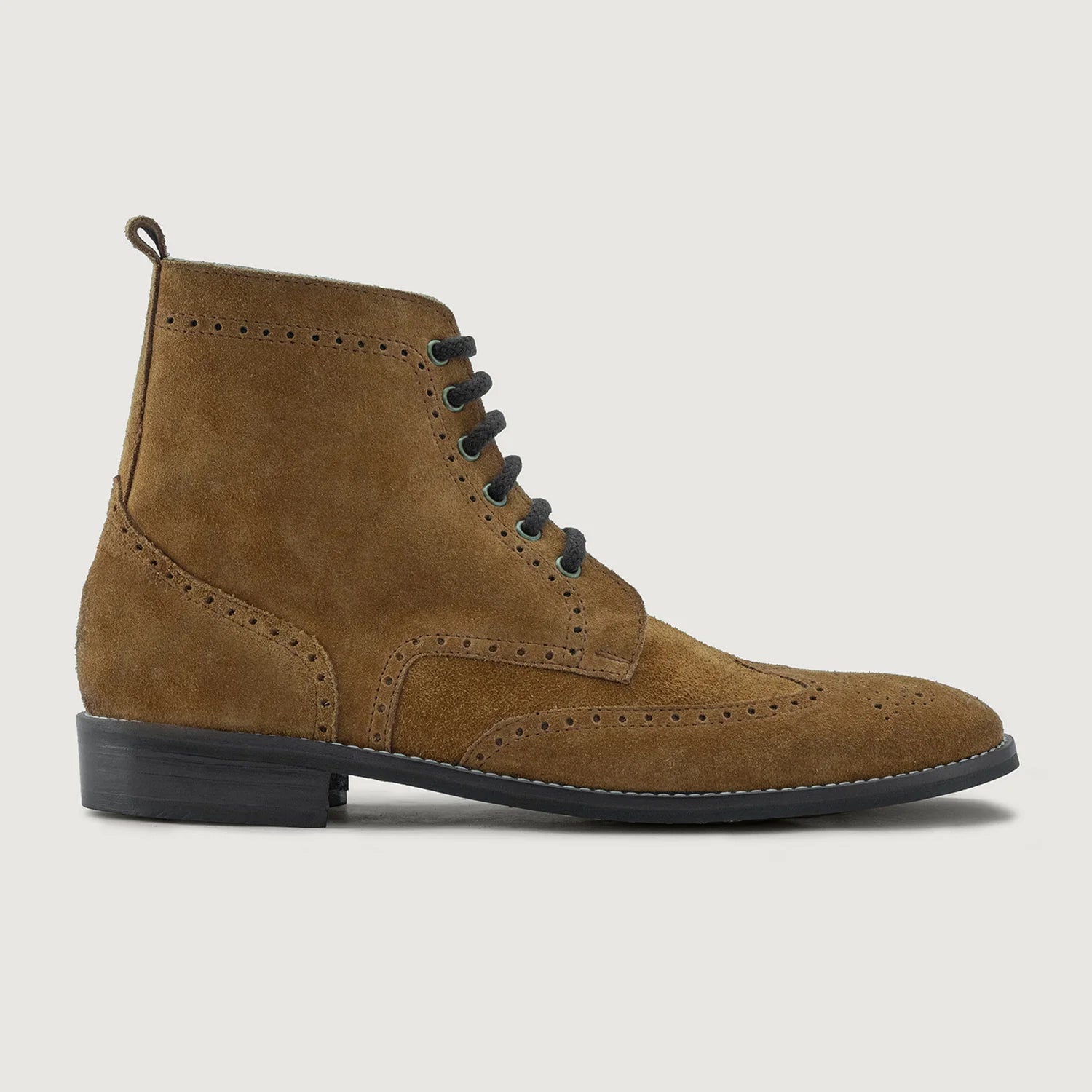Orlaven Duster Brogues Derby Brown Suede Leather Boots - StudGuard footwear image 2