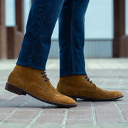 Orlaven Duster Brogues Derby Brown Suede Leather Boots - StudGuard footwear image 7