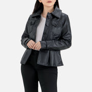 Alghero Black Leather Jacket
