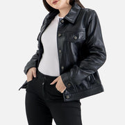 Gran Paradiso Leather Trucker Jacket