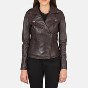 Flashback Maroon Leather Biker Jacket