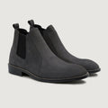 Clarkson Chelsea Grey Nubuck Leather Boots - StudGuard