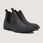 Orlaven Clarkson Chelsea Grey Nubuck Leather Boots - StudGuard footwear image 1