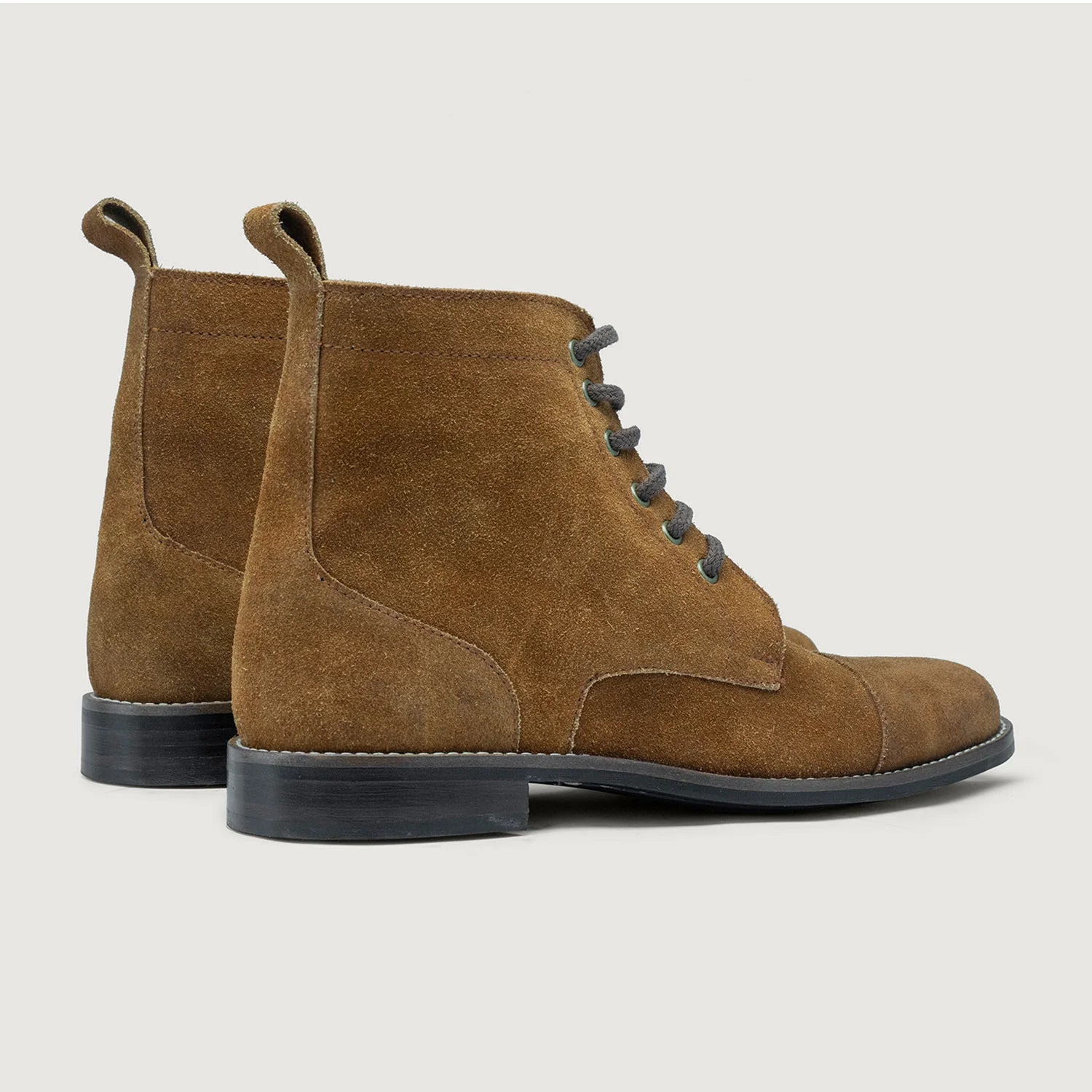 Orlaven Knight Derby Brown Suede Leather Boots - StudGuard footwear image 4