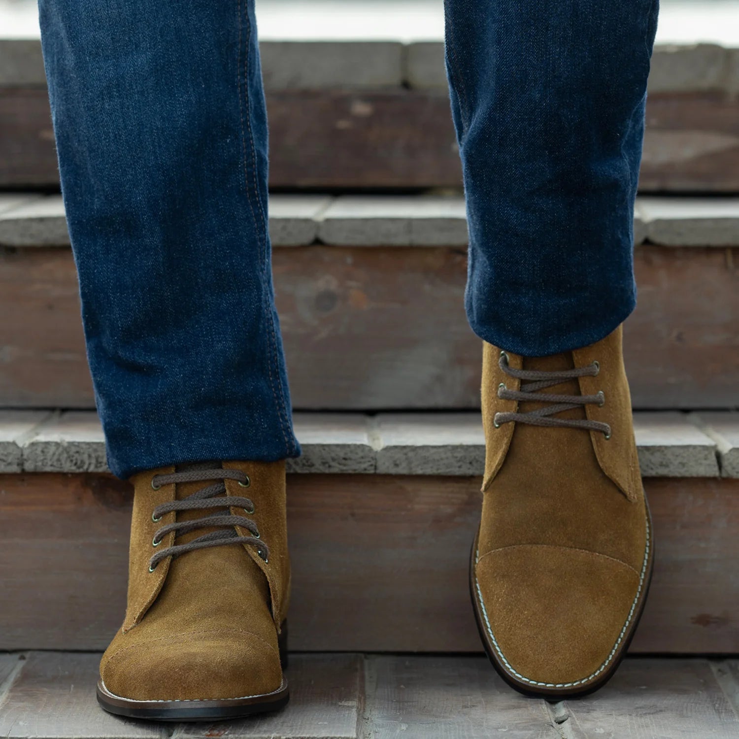 Orlaven Knight Derby Brown Suede Leather Boots - StudGuard footwear image 6