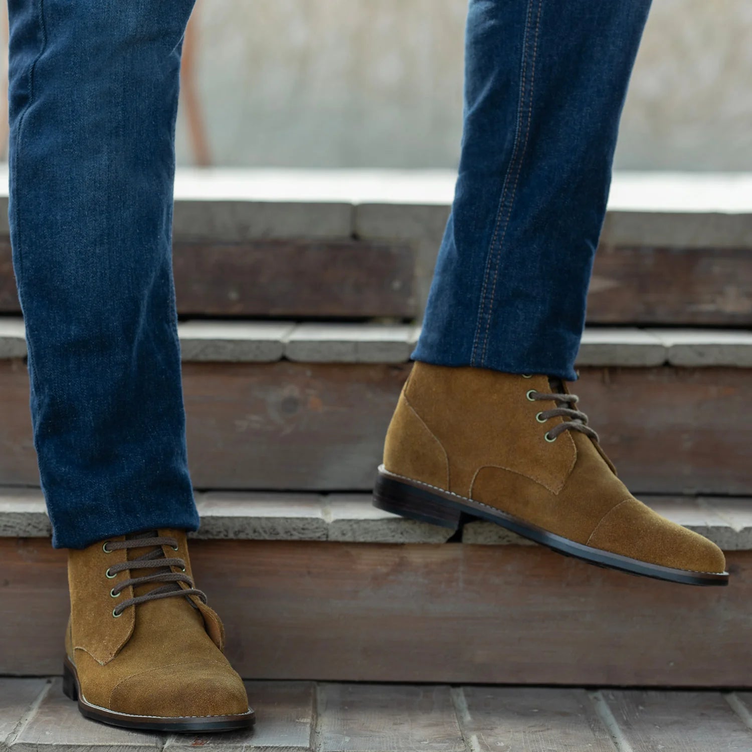 Orlaven Knight Derby Brown Suede Leather Boots - StudGuard footwear image 9
