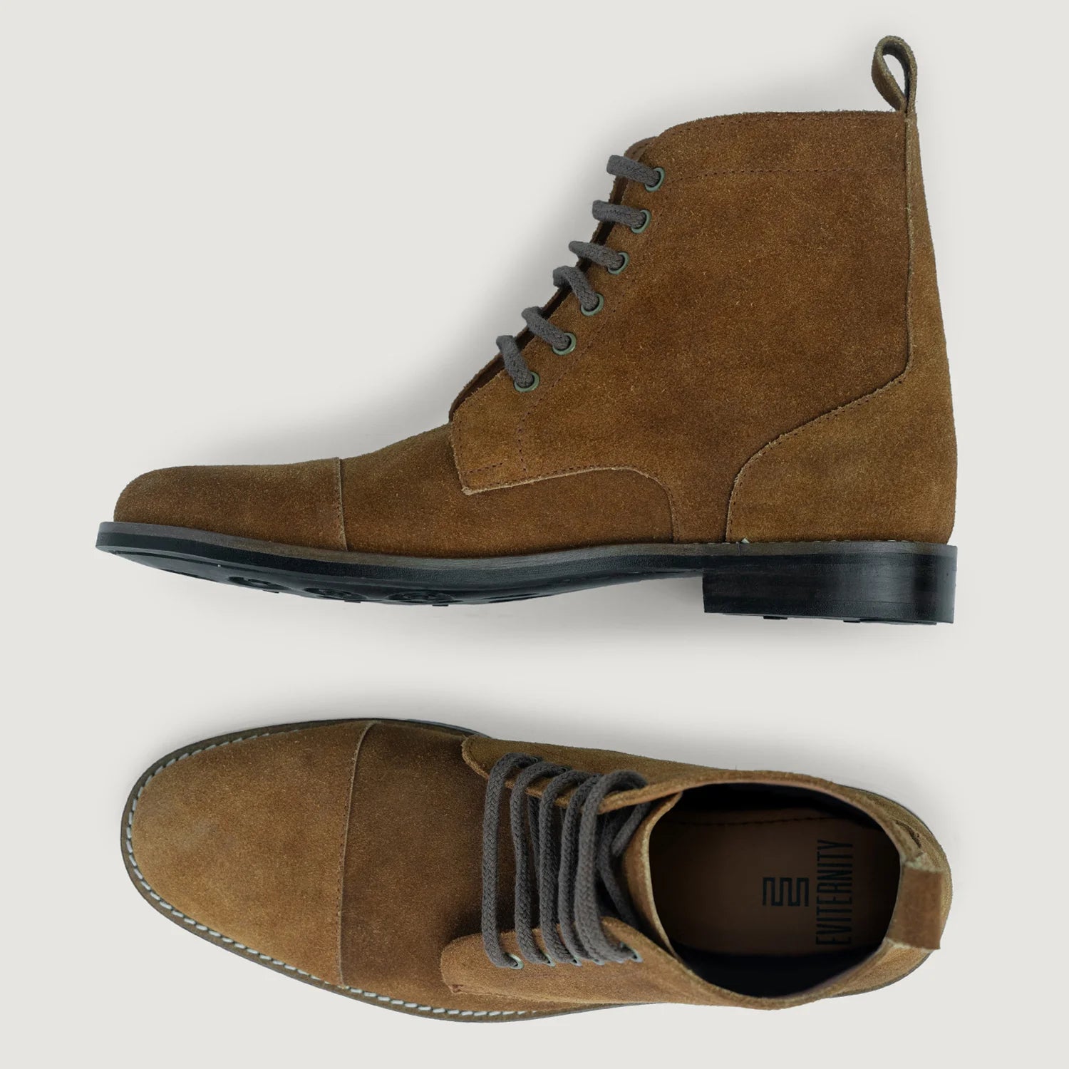 Orlaven Knight Derby Brown Suede Leather Boots - StudGuard footwear image 3